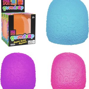 Schylling NeeDoh Gumdrop - Textured Sensory Toy with Super Solid Squish - 2.5 Tall - Colors May Vary (Pack of 1)